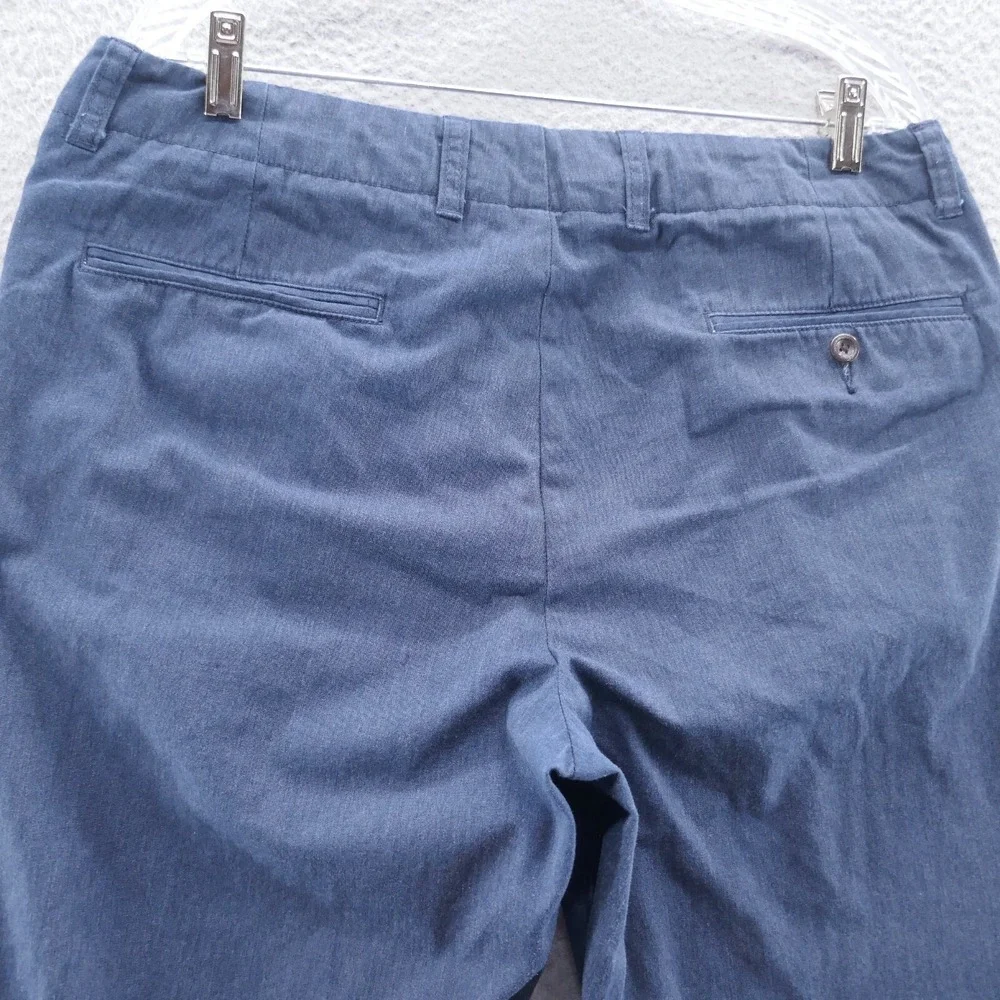 J Crew Mens Blue Cotton Blend Jogger Pants Ribbed Cuffs Size 33 Casual